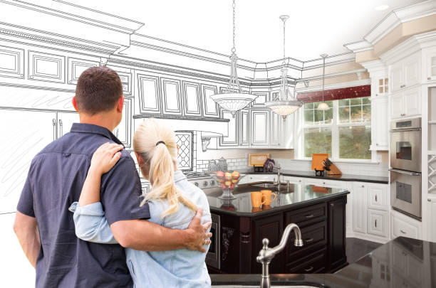 Custom kitchen cabinets installed in a Clarksville home
